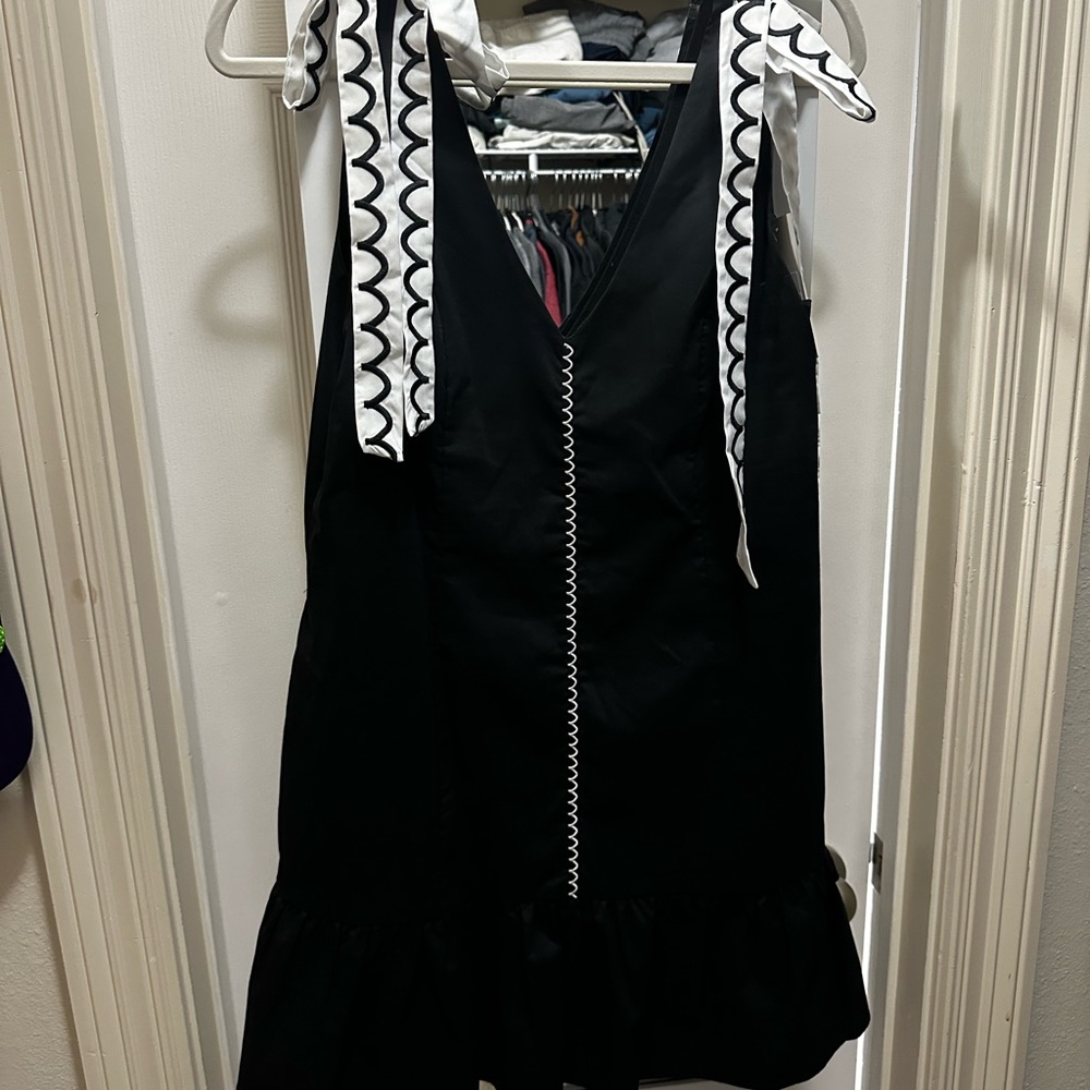 Elegant Black and White Mini Dress